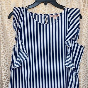 Juicy Couture striped blouse Navy/white